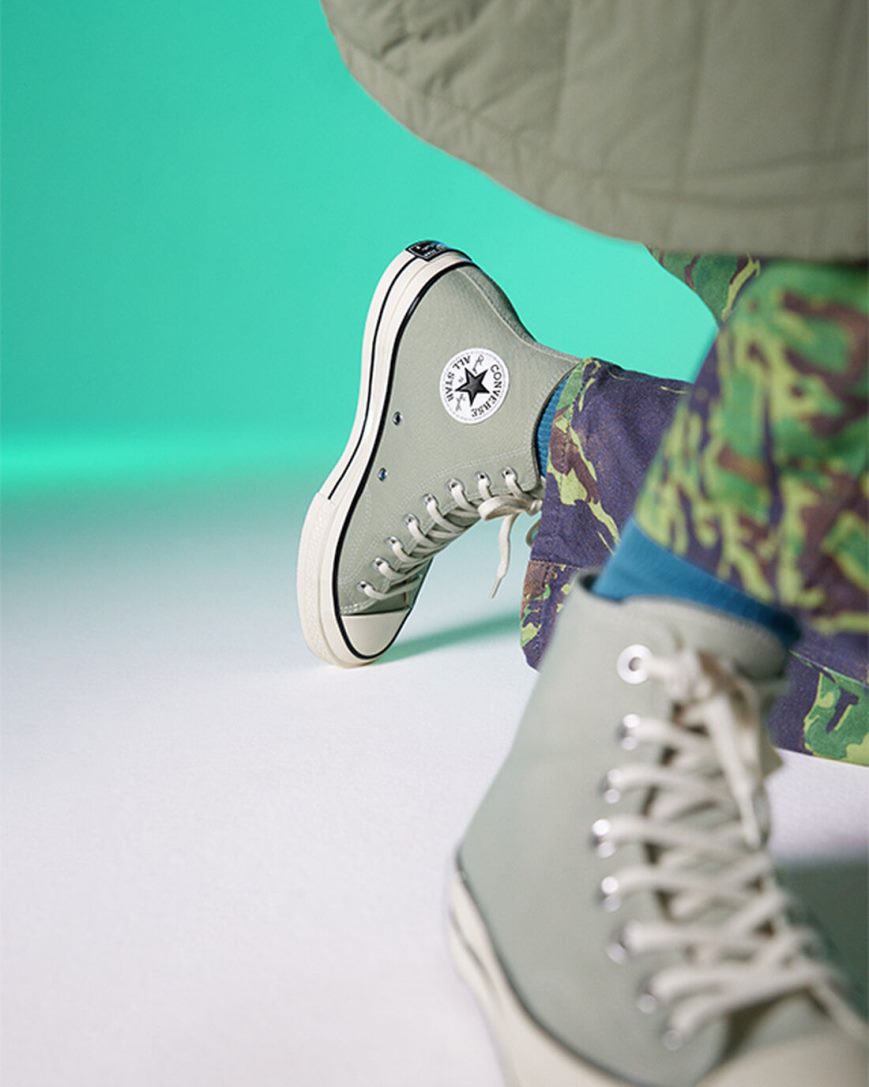 Dámské Boty Vysoké Converse Chuck 70 Vintage Platene Olivy Zelené Černé | CZ RNXC18